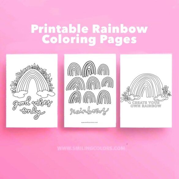 Free Coloring Sheets Of Rainbows: Print And Enjoy!