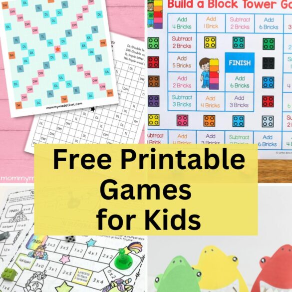 25 FREE Printable Games for Kids
