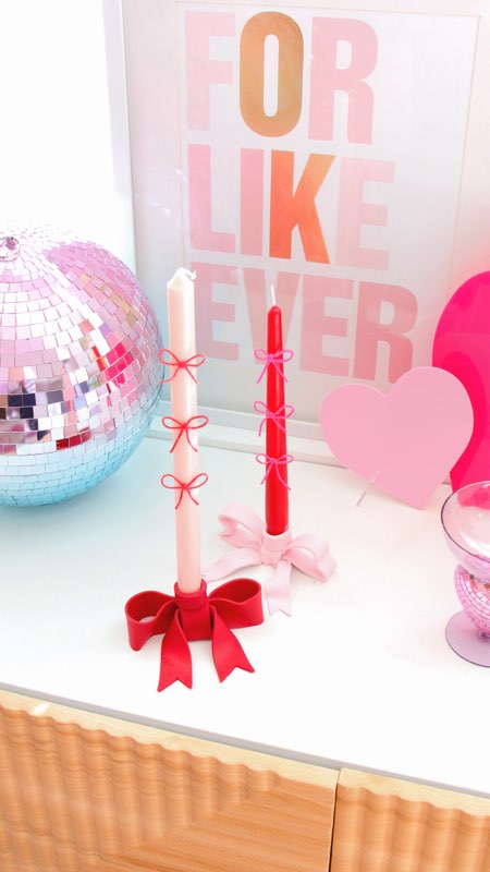 DIY Bow Candles & Candle Holders