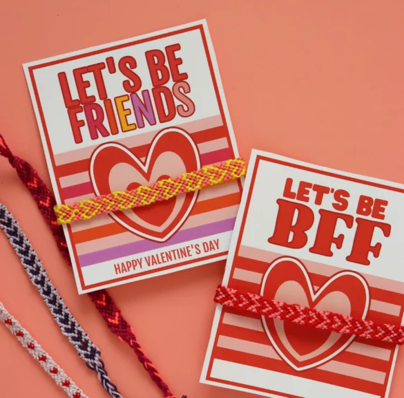 Friendship Bracelet Valentine Ideas