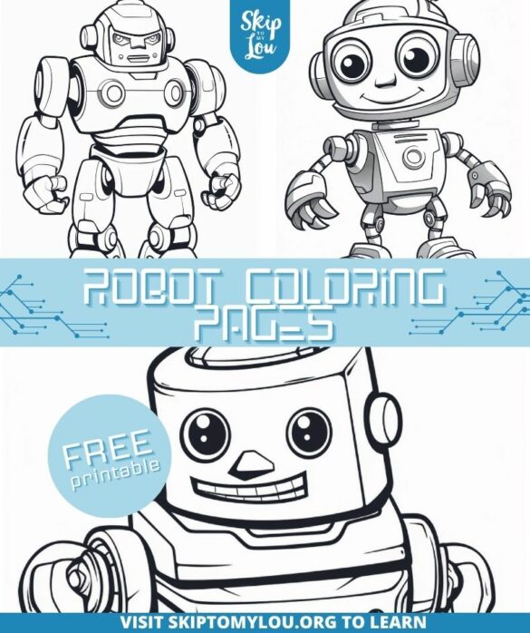 Robot Coloring Pages – Free Printable Robots for Kids
