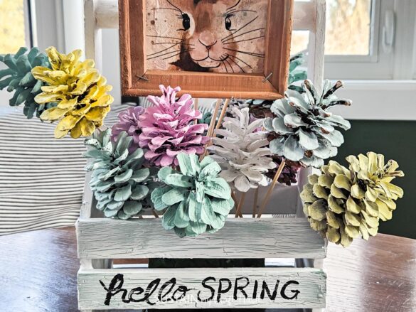 Easter Centerpiece Craft with Pinecones