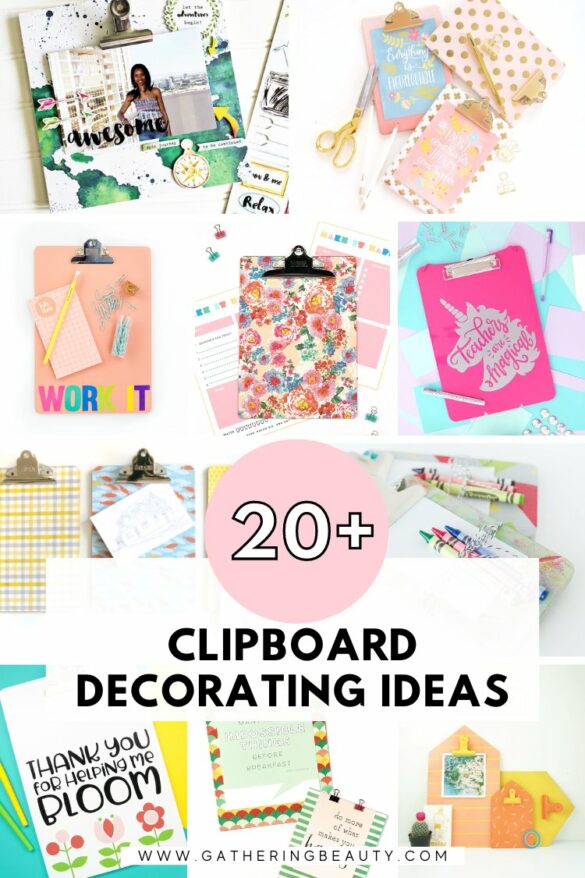 20+ DIY Clipboard Decorating Ideas