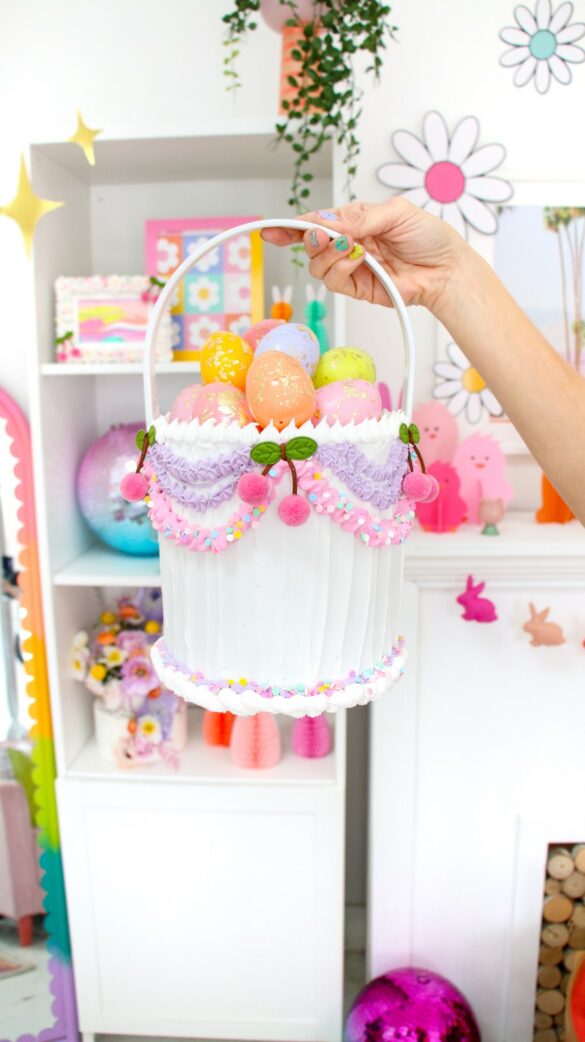 DIY Fake Cake Easter Basket