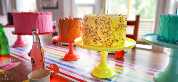 Rainbow Cakes Party Table