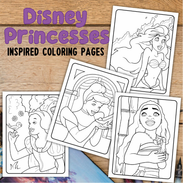 FREE Disney Princess Coloring Pages (8 Printables!)