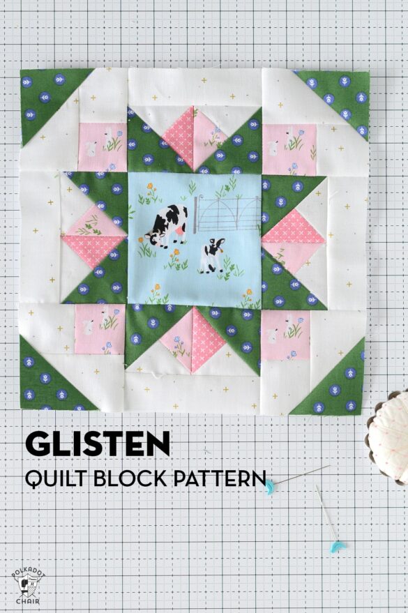 Glisten 10″ Quilt Block Pattern