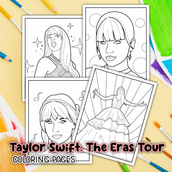 Taylor Swift Coloring Pages (6 FREE Printables!)