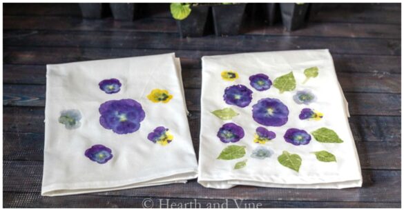 Flower Pounding - Makes Beautiful Handmade Tea Towels