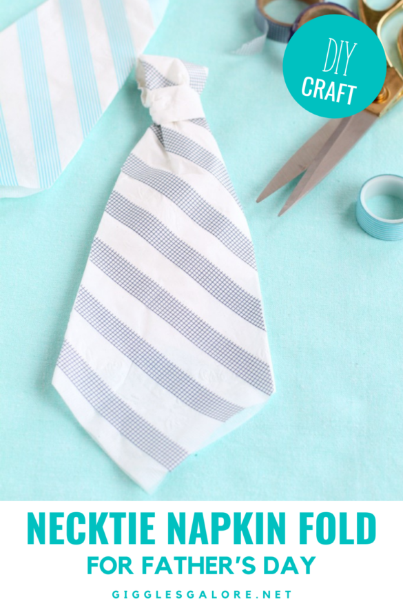 DIY Necktie Napkin Fold for Father’s Day
