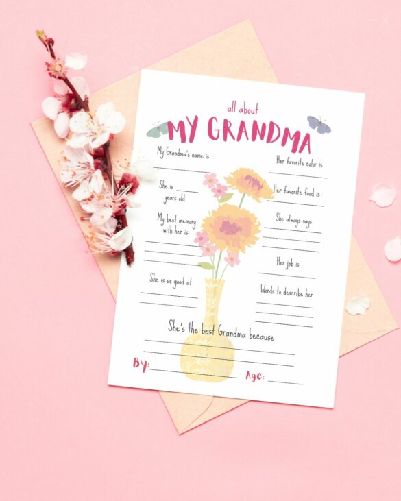 FREE Grandma Questionnaire Printable for Mother’s Day!
