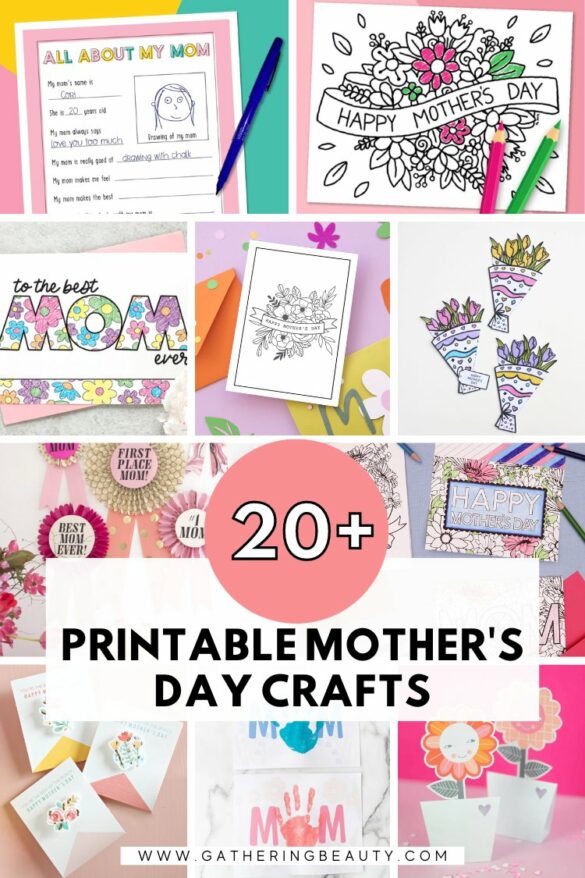 20+ Printable Mother's Day Crafts