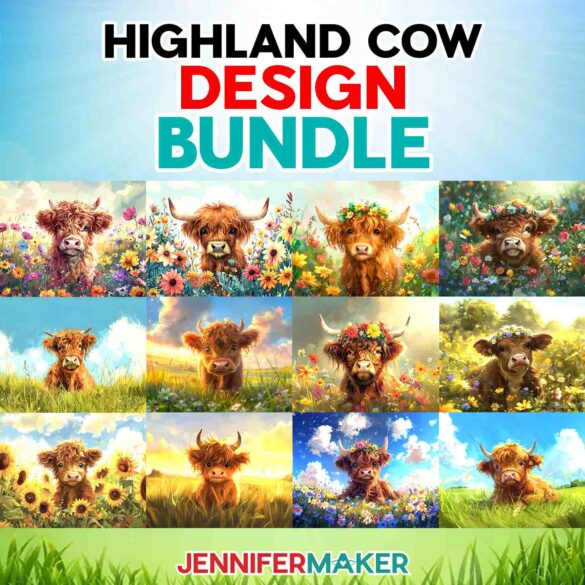 Highland Cow PNG Bundle for Sublimation & MORE!